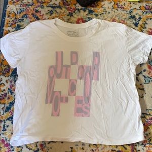 Outdoor voices short sleeve cropped top